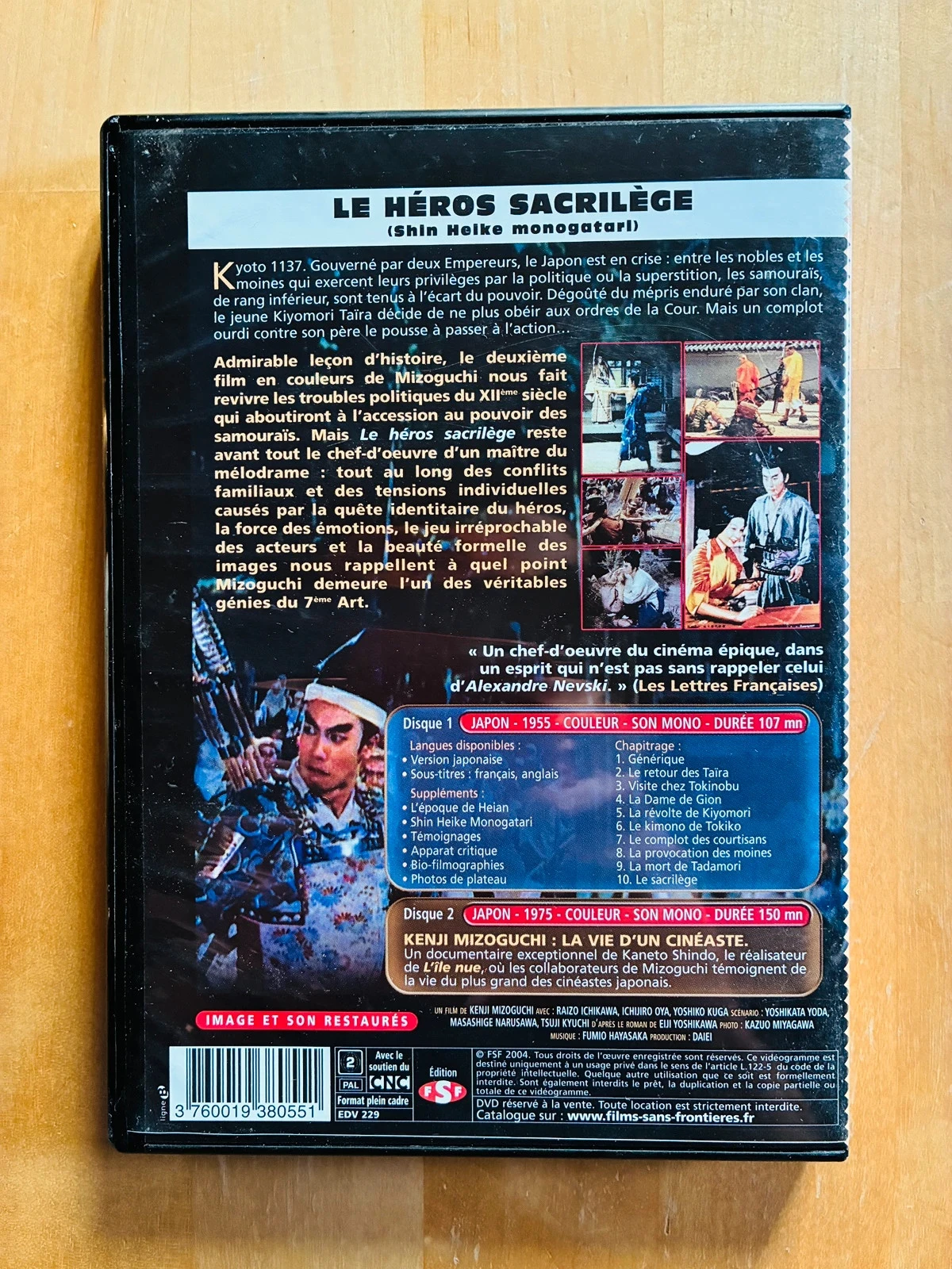 DVD De heiligschennende held van Kenji Mizoguchi collector's editie. – photo 3